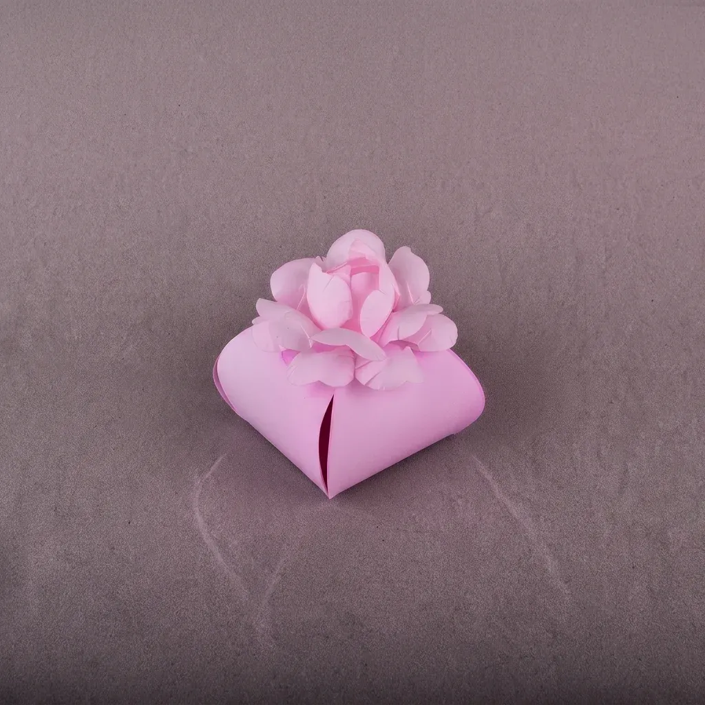 Bem casado embalado pela Embalarte com camélia, foco no detalhe da flor