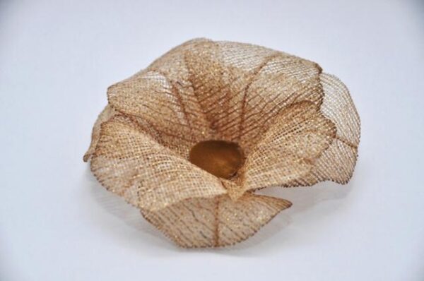 Flor tela brilho 2 camadas s/folha mod Hebe