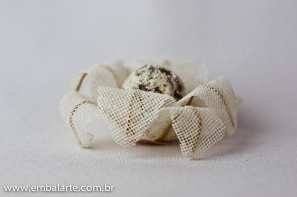 Flor tela cor 2 partes aramada mod Terezina