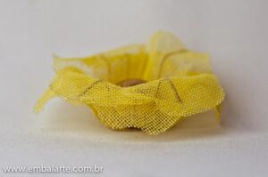 Flor tela cor 2 camadas mod Hebe s/folha