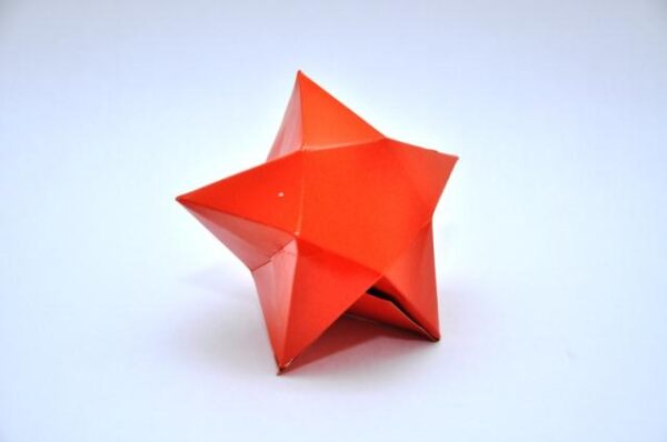 Caixa estrela papel cartão cor