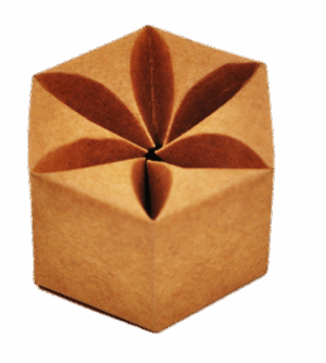 Caixinha margarida papel cartão cor