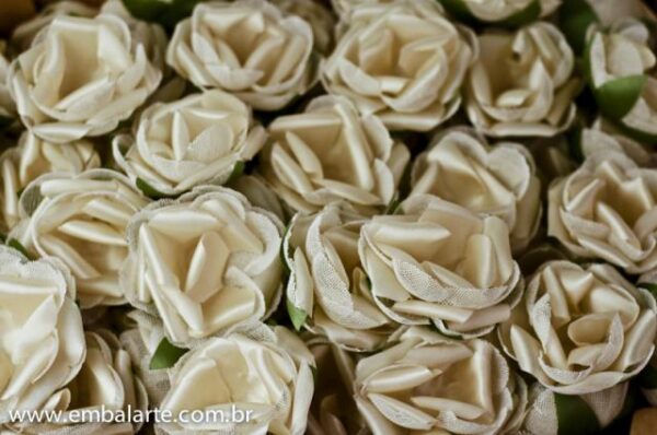 Flor luxo cetim tela