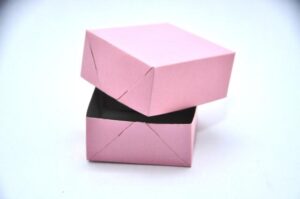 Caixa p/bem casado papel cartão cor s/visor