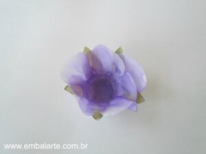 Flor papel vegetal quadrada marcada mod trevo