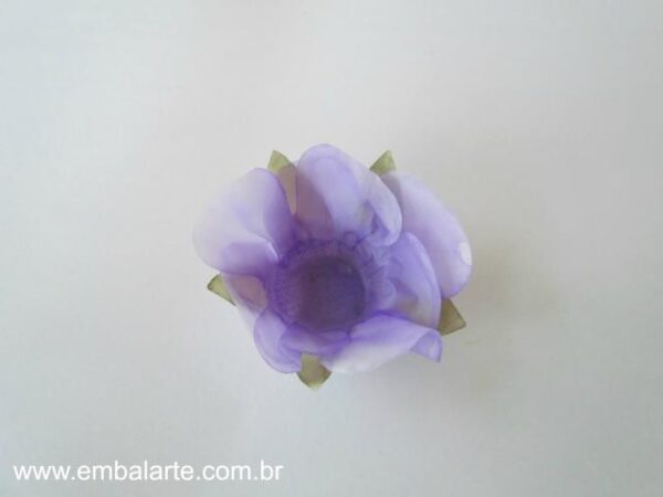 Flor papel vegetal quadrada marcada mod trevo