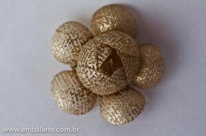 Flor tela brilho boleada