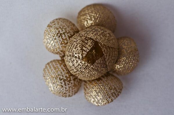 Flor tela brilho boleada