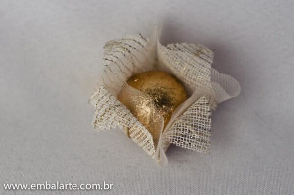 Flor tela brilho 4 folhas