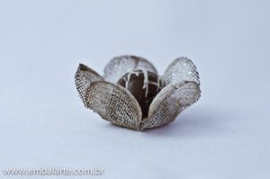 Flor tela brilho 1 camada pétala redonda