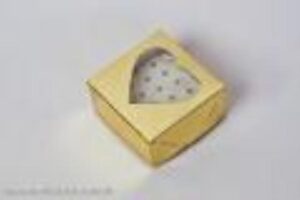 Caixa p/bem casado papel cartão brilho c/visor de coração