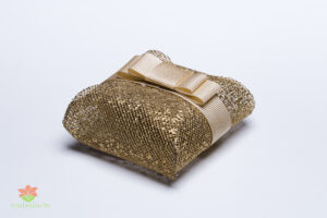 Bem casado tela brilho c/laço e pérola