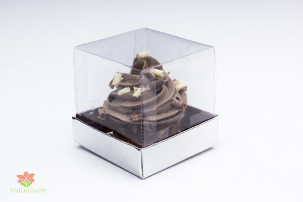 Caixa acetato 08x08x10 Revestida fundo papel cartao brilho