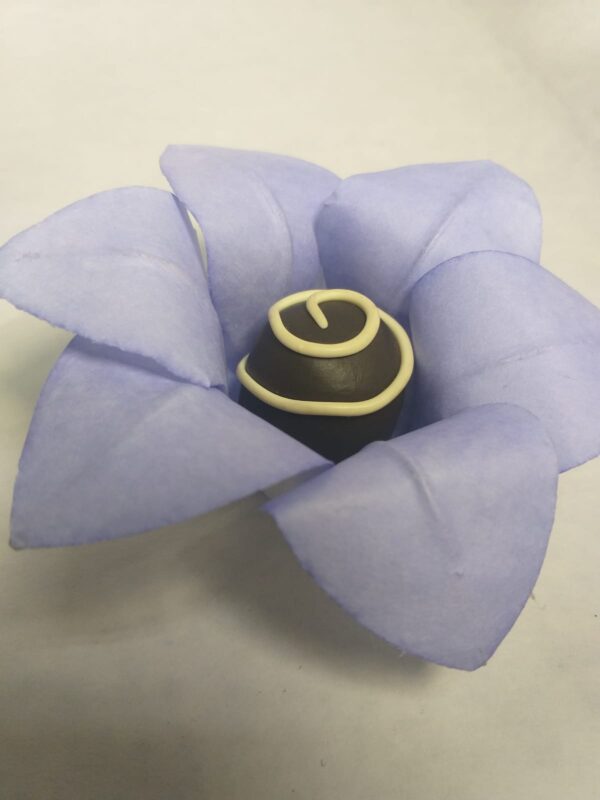 Flor pap kraft 6 pontas aramada mod lírio