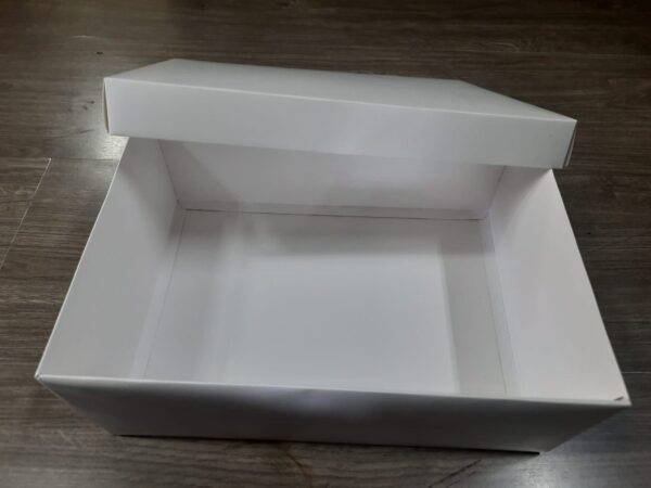 Caixa 27x20x10 papel cartão branco ou kraft lateral dupla