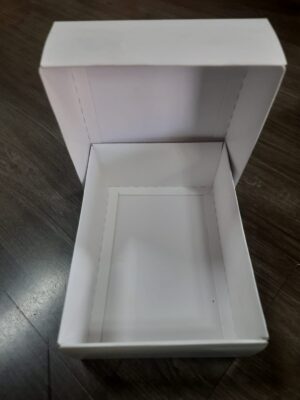 Caixa 16x12x06 papel branco ou kraft lateral dupla